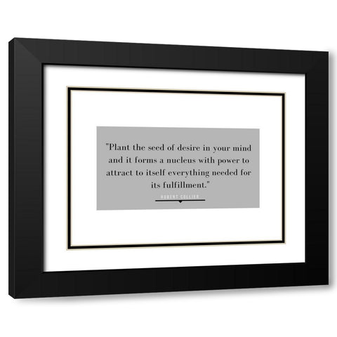 Robert Collier Quote: Desire in Your Mind Black Modern Wood Framed Art Print with Double Matting by ArtsyQuotes