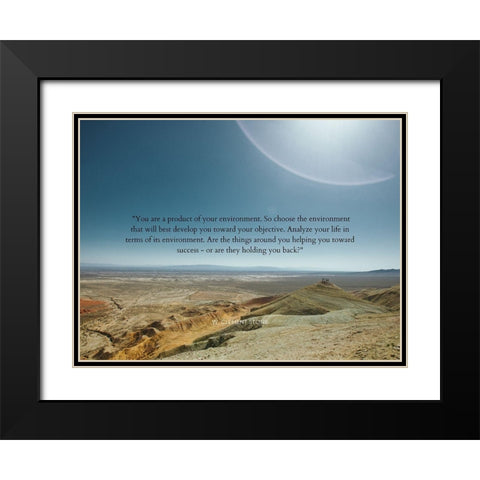 W. Clement Stone Quote: Your Environment Black Modern Wood Framed Art Print with Double Matting by ArtsyQuotes
