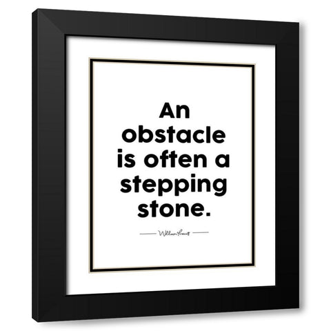 William Prescott Quote: Stepping Stone Black Modern Wood Framed Art Print with Double Matting by ArtsyQuotes