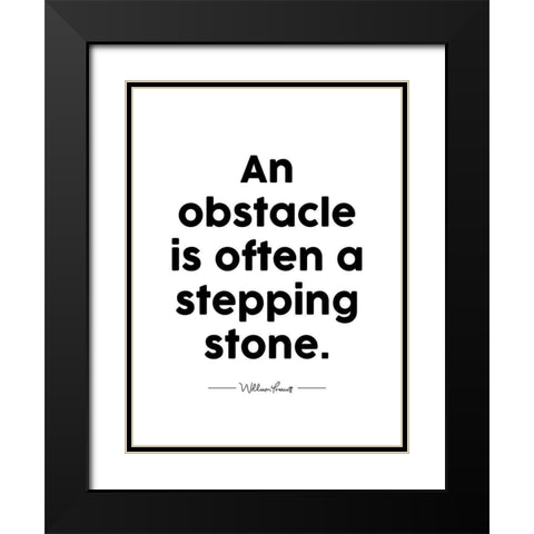 William Prescott Quote: Stepping Stone Black Modern Wood Framed Art Print with Double Matting by ArtsyQuotes