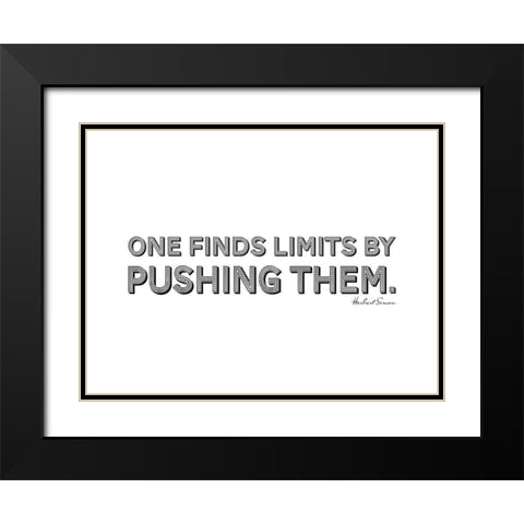 Herbert Simon Quote: Limits Black Modern Wood Framed Art Print with Double Matting by ArtsyQuotes