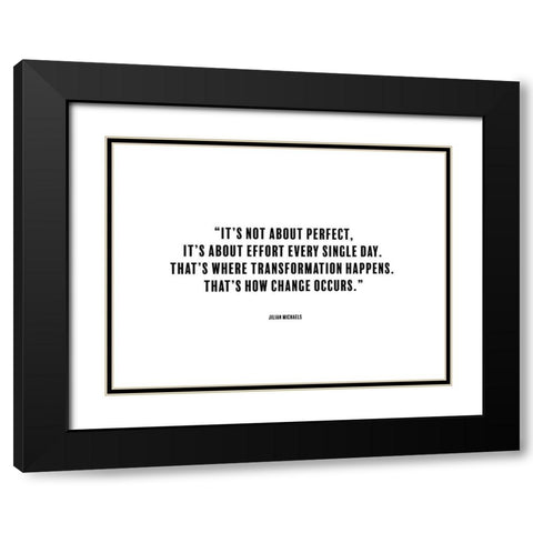 Jilian Michaels Quote: Change Black Modern Wood Framed Art Print with Double Matting by ArtsyQuotes