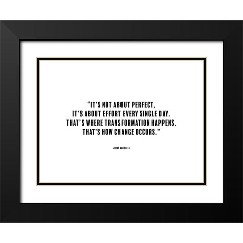 Jilian Michaels Quote: Change Black Modern Wood Framed Art Print with Double Matting by ArtsyQuotes