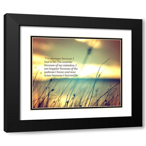 Artsy Quotes Quote: Wiser Black Modern Wood Framed Art Print with Double Matting by ArtsyQuotes