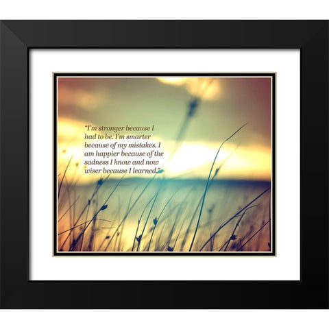 Artsy Quotes Quote: Wiser Black Modern Wood Framed Art Print with Double Matting by ArtsyQuotes