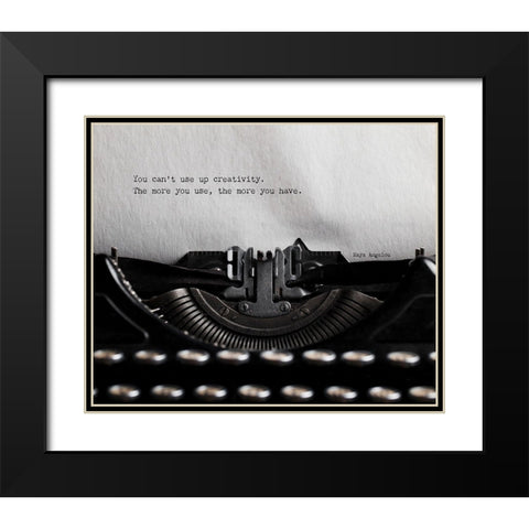 Maya Angelou Quote: Creativity Black Modern Wood Framed Art Print with Double Matting by ArtsyQuotes