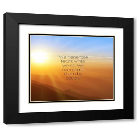 Dr. Henry Link Quote: We Generate Fears Black Modern Wood Framed Art Print with Double Matting by ArtsyQuotes