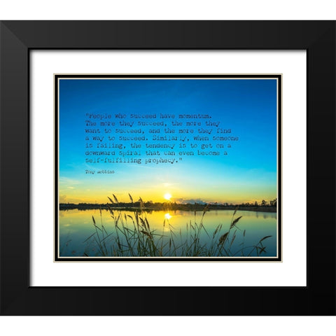 Tony Robbins Quote: Want to Succeed Black Modern Wood Framed Art Print with Double Matting by ArtsyQuotes