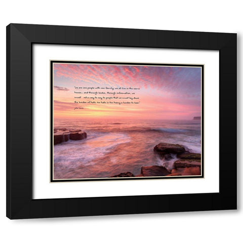 John Lewis Quote: Too Heavy a Burden Black Modern Wood Framed Art Print with Double Matting by ArtsyQuotes