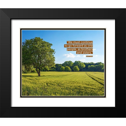 John Lewis Quote: Brothers and Sisters Black Modern Wood Framed Art Print with Double Matting by ArtsyQuotes