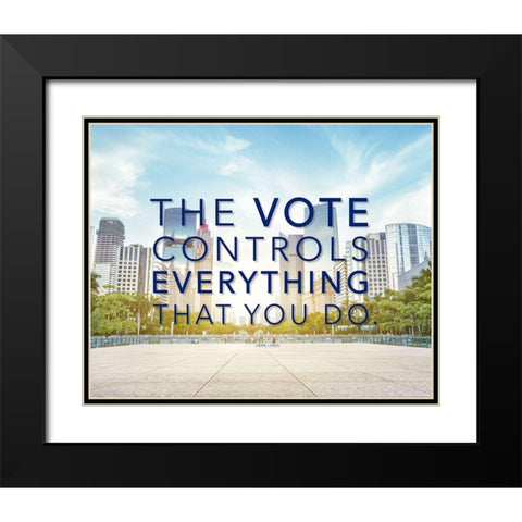 John Lewis Quote: The Vote Black Modern Wood Framed Art Print with Double Matting by ArtsyQuotes