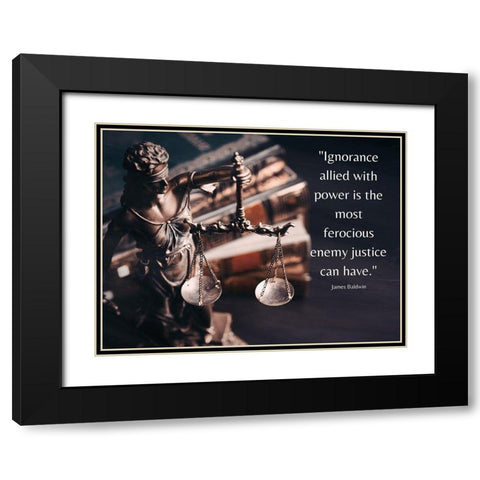 James Baldwin Quote: Ignorance Black Modern Wood Framed Art Print with Double Matting by ArtsyQuotes