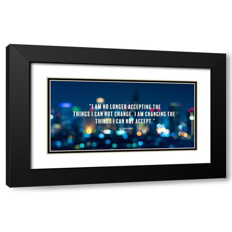 Dr. Angela Davis Quote: Changing Black Modern Wood Framed Art Print with Double Matting by ArtsyQuotes