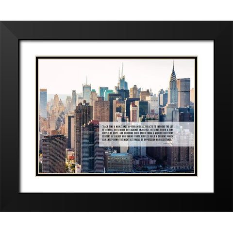 Robert F. Kennedy Quote: Stands Up For an Ideal Black Modern Wood Framed Art Print with Double Matting by ArtsyQuotes