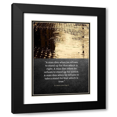 Dr. Martin Luther King Jr. Quote: Stand Up Black Modern Wood Framed Art Print with Double Matting by ArtsyQuotes