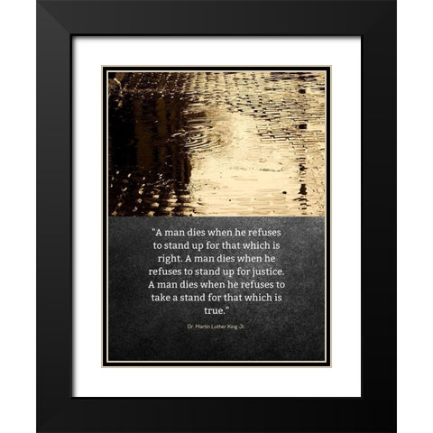 Dr. Martin Luther King Jr. Quote: Stand Up Black Modern Wood Framed Art Print with Double Matting by ArtsyQuotes