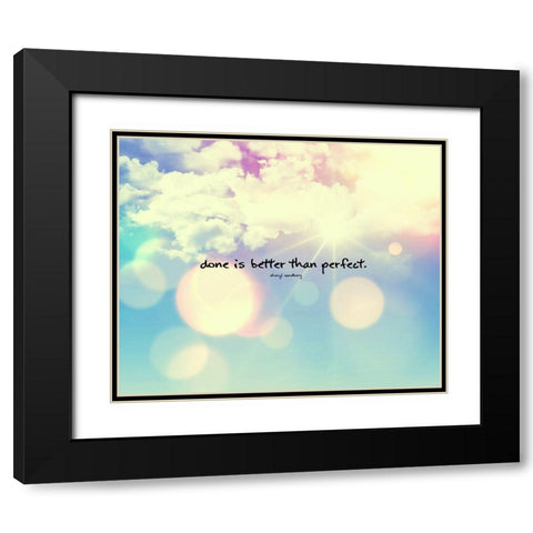 Sheryl Sandberg Quote: Better than Perfect Black Modern Wood Framed Art Print with Double Matting by ArtsyQuotes