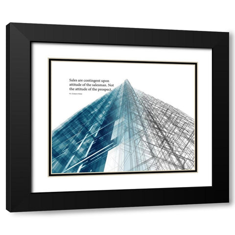 W. Clement Stone Quote: The Salesman Black Modern Wood Framed Art Print with Double Matting by ArtsyQuotes