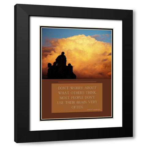 Venkat Desireddy Quote: What Others Think Black Modern Wood Framed Art Print with Double Matting by ArtsyQuotes