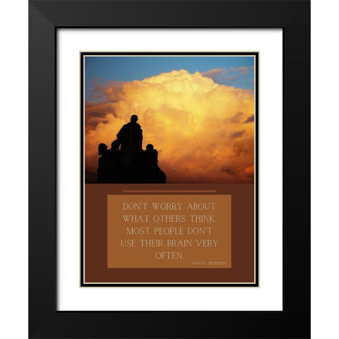 Venkat Desireddy Quote: What Others Think Black Modern Wood Framed Art Print with Double Matting by ArtsyQuotes