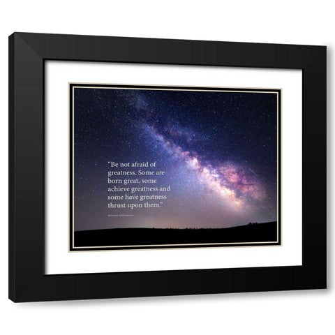 William Shakespeare Quote: Greatness Black Modern Wood Framed Art Print with Double Matting by ArtsyQuotes