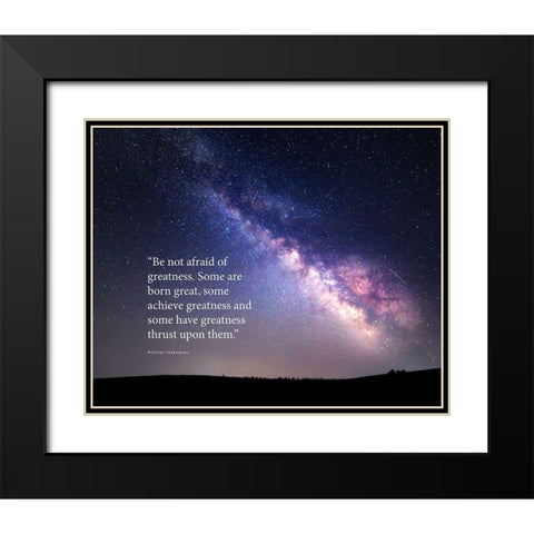 William Shakespeare Quote: Greatness Black Modern Wood Framed Art Print with Double Matting by ArtsyQuotes