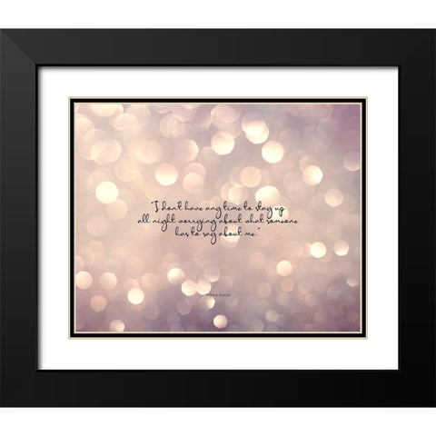 Viola Davis Quote: Worrying Black Modern Wood Framed Art Print with Double Matting by ArtsyQuotes