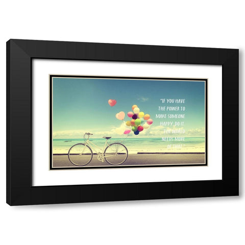 Artsy Quotes Quote: Make Someone Happy Black Modern Wood Framed Art Print with Double Matting by ArtsyQuotes