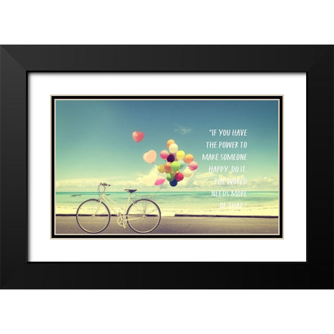 Artsy Quotes Quote: Make Someone Happy Black Modern Wood Framed Art Print with Double Matting by ArtsyQuotes