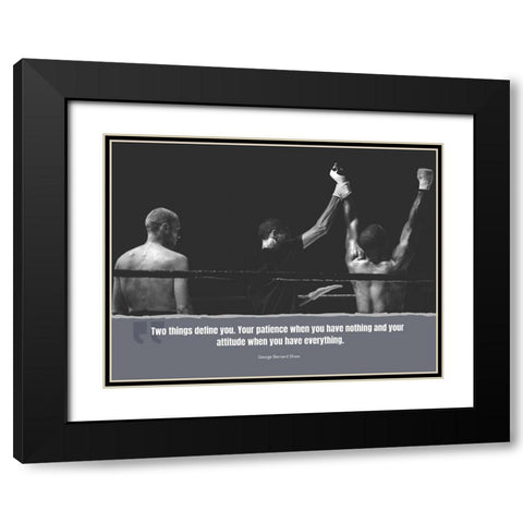 Artsy Quotes Quote: Your Patience Black Modern Wood Framed Art Print with Double Matting by ArtsyQuotes