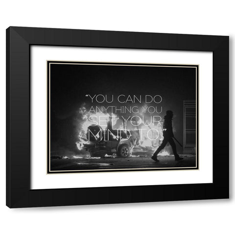 Eminem Quote: You Can Do Anything Black Modern Wood Framed Art Print with Double Matting by ArtsyQuotes