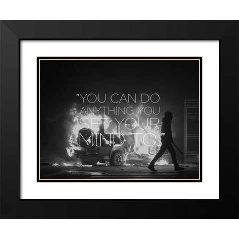 Eminem Quote: You Can Do Anything Black Modern Wood Framed Art Print with Double Matting by ArtsyQuotes