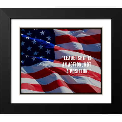 Donald McGannon Quote: Leadership Black Modern Wood Framed Art Print with Double Matting by ArtsyQuotes