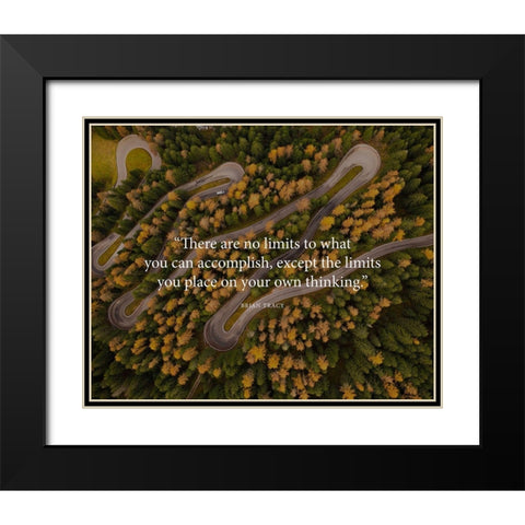 Brian Tracy Quote: No Limits Black Modern Wood Framed Art Print with Double Matting by ArtsyQuotes