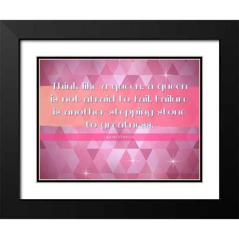 Oprah Winfrey Quote: Not Afraid to Fail Black Modern Wood Framed Art Print with Double Matting by ArtsyQuotes