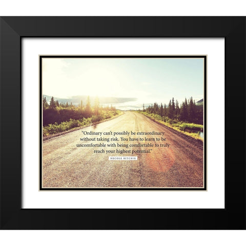 Necole Bitchie Quote: Extraordinary Black Modern Wood Framed Art Print with Double Matting by ArtsyQuotes