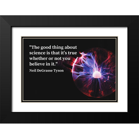 Neil DeGrasse Tyson Quote: Science Black Modern Wood Framed Art Print with Double Matting by ArtsyQuotes