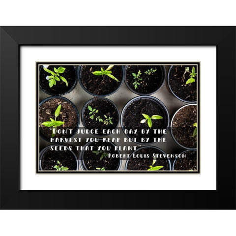 Robert Louis Stevenson Quote: Dont Judge Black Modern Wood Framed Art Print with Double Matting by ArtsyQuotes