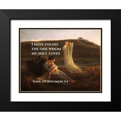 Bible Verse Quote Song of Solomon 3:4, Anne Francois Janmot - The Angel and the Mother Black Modern Wood Framed Art Print with Double Matting by ArtsyQuotes