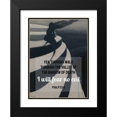 Bible Verse Quote Psalm 23:4, Leon Spilliaert - Vertigo 2 Black Modern Wood Framed Art Print with Double Matting by ArtsyQuotes