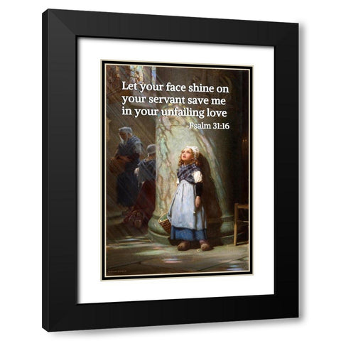 Bible Verse Quote Psalm 31:16, Herbert James Draper - The Golden Rays Black Modern Wood Framed Art Print with Double Matting by ArtsyQuotes