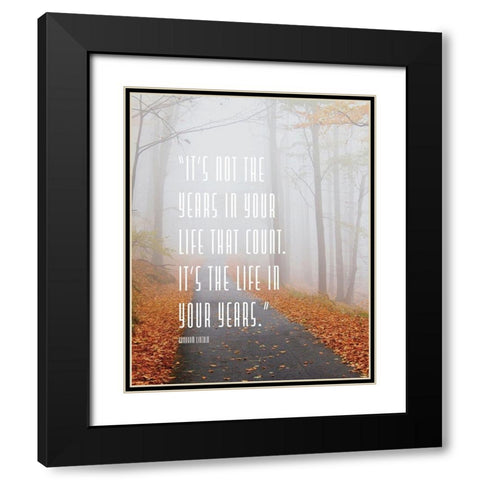 Abraham Lincoln Quote: Life in Your Years Black Modern Wood Framed Art Print with Double Matting by ArtsyQuotes