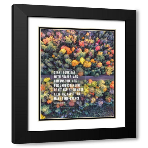 Denzel Washington Quote: Ask for Wisdom Black Modern Wood Framed Art Print with Double Matting by ArtsyQuotes