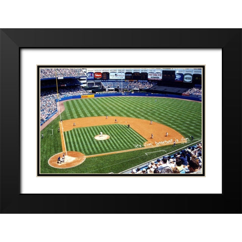 Yogi Berra Quote: Baseball is Fun Black Modern Wood Framed Art Print with Double Matting by ArtsyQuotes