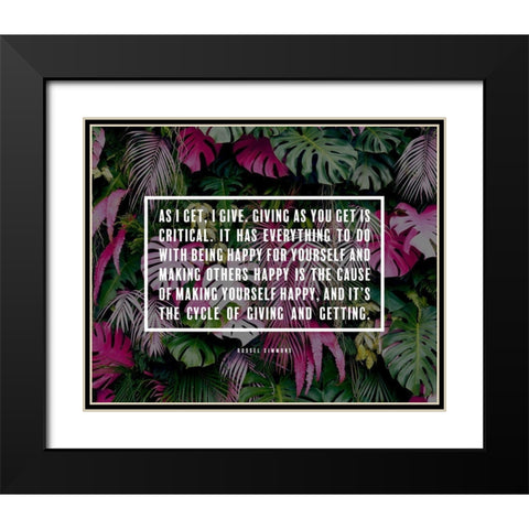 Russel Simmons Quote: I Give Black Modern Wood Framed Art Print with Double Matting by ArtsyQuotes