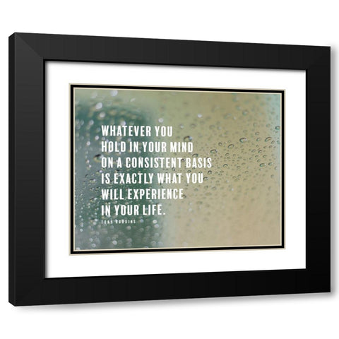 Tony Robbins Quote: Experience Black Modern Wood Framed Art Print with Double Matting by ArtsyQuotes