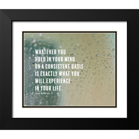 Tony Robbins Quote: Experience Black Modern Wood Framed Art Print with Double Matting by ArtsyQuotes