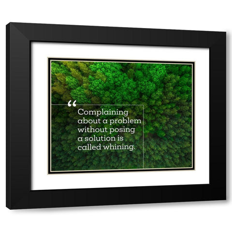 Teddy Roosevelt Quote: Posing a Solution Black Modern Wood Framed Art Print with Double Matting by ArtsyQuotes