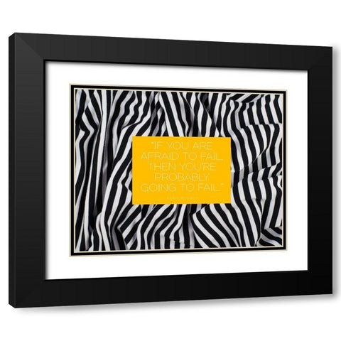 Kobe Bryant Quote: Afraid to Fail Black Modern Wood Framed Art Print with Double Matting by ArtsyQuotes