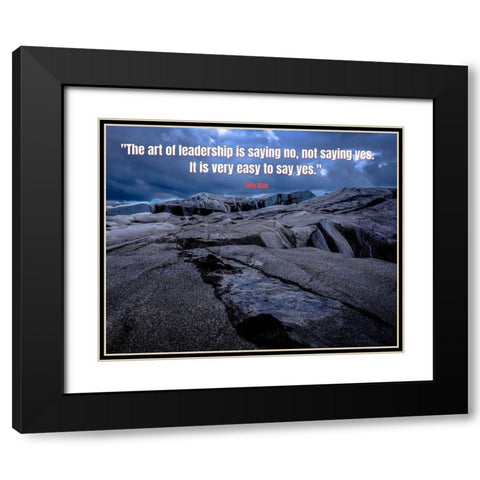 Artsy Quotes Quote: Art of Leadership Black Modern Wood Framed Art Print with Double Matting by ArtsyQuotes